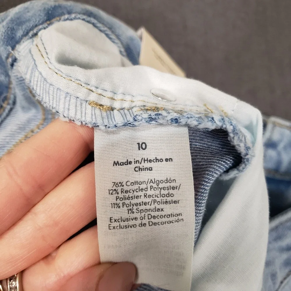 No Boundaries Bootcut Jeans Womens 10 Light Wash Heart Embroidered‎ Denim